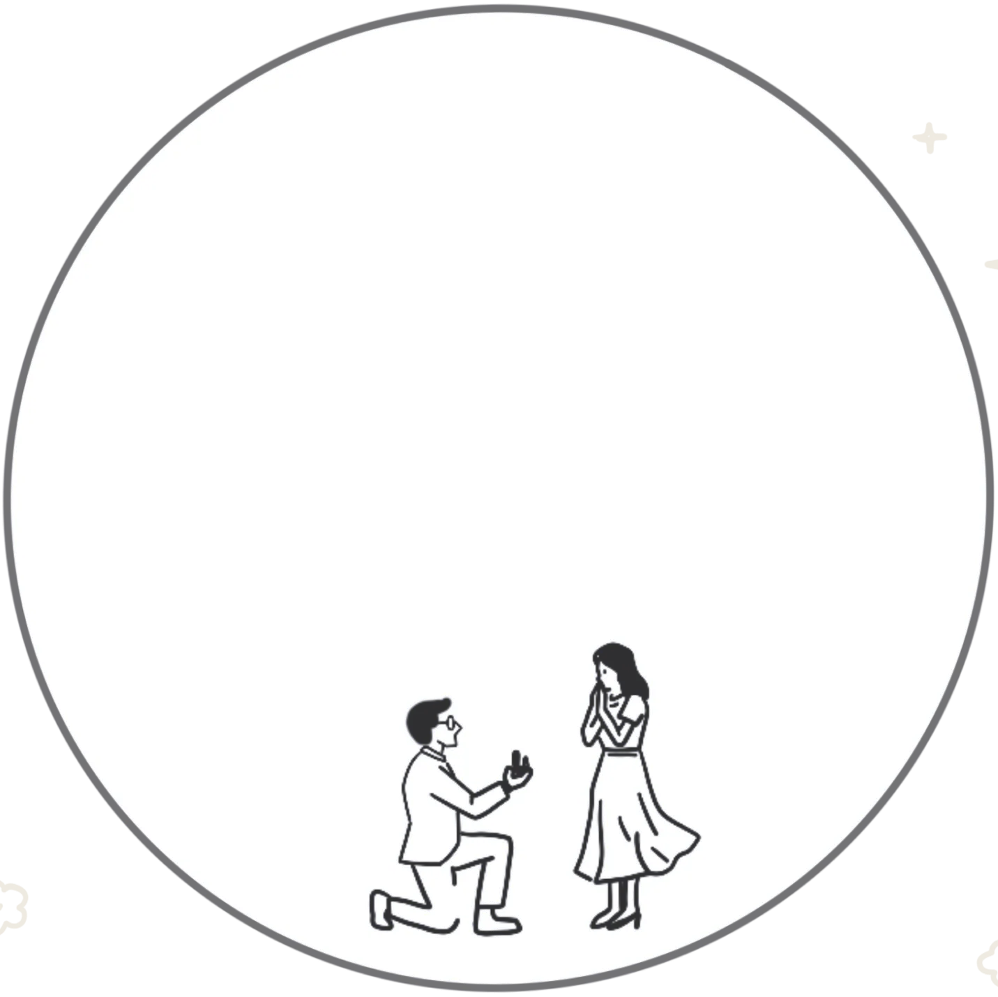 Jowe proposing to Nat inside a circle